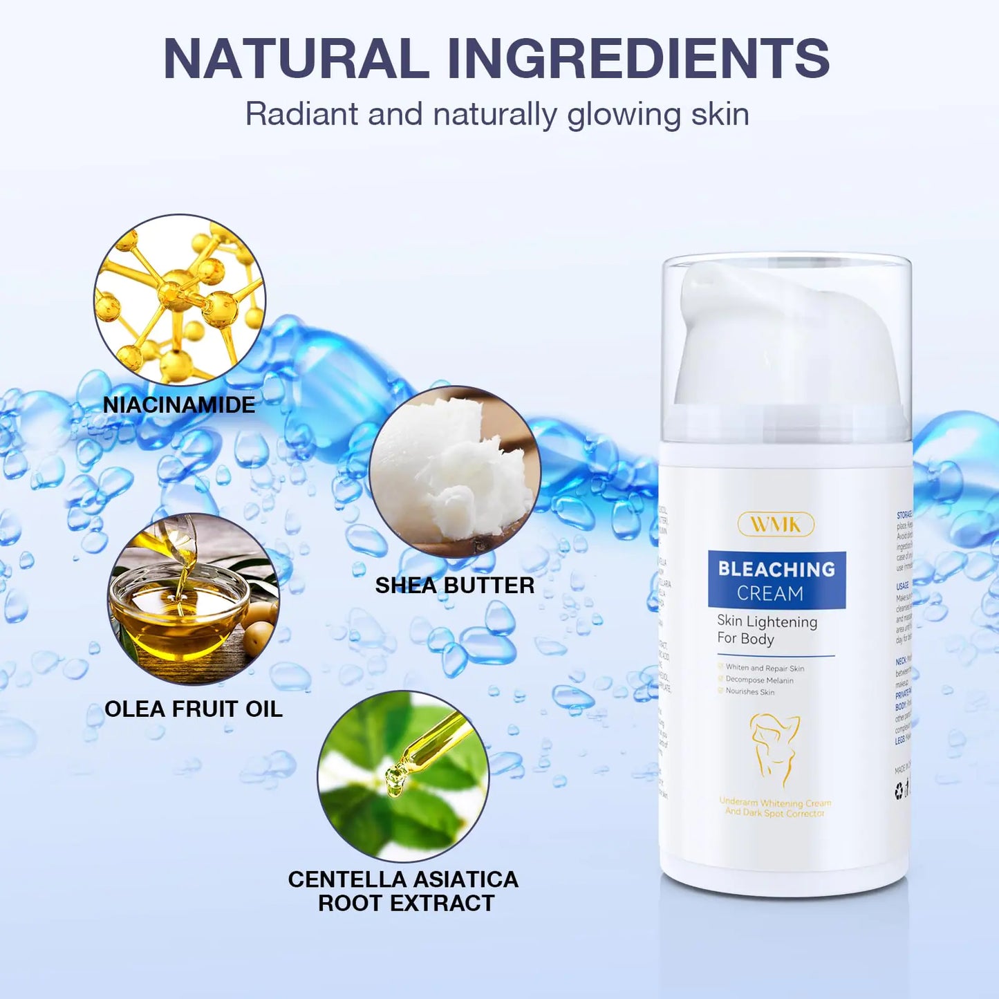 WMK Skin Lightening Cream for Intimate Areas – Vitamin C Dark Spot Remover for Underarms, Knees, Elbows & Bikini Line