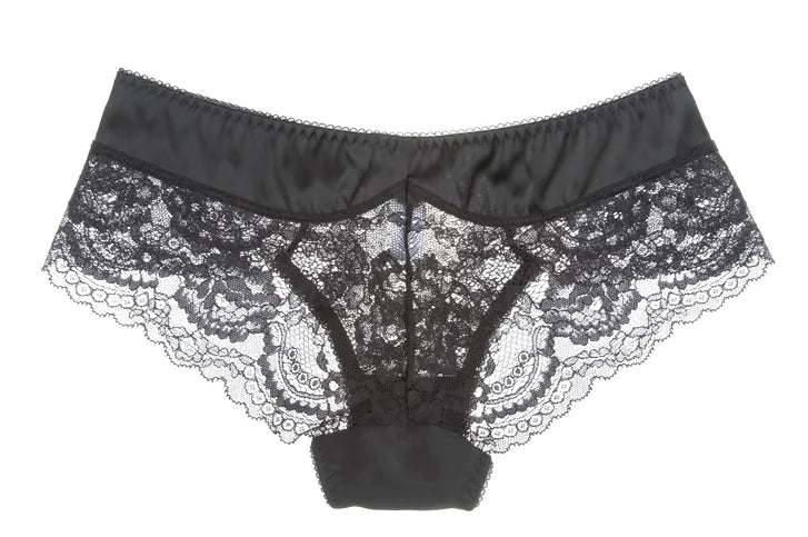 Lace Sheer Bra and Garter Belt Set for Women (3 Pieces)