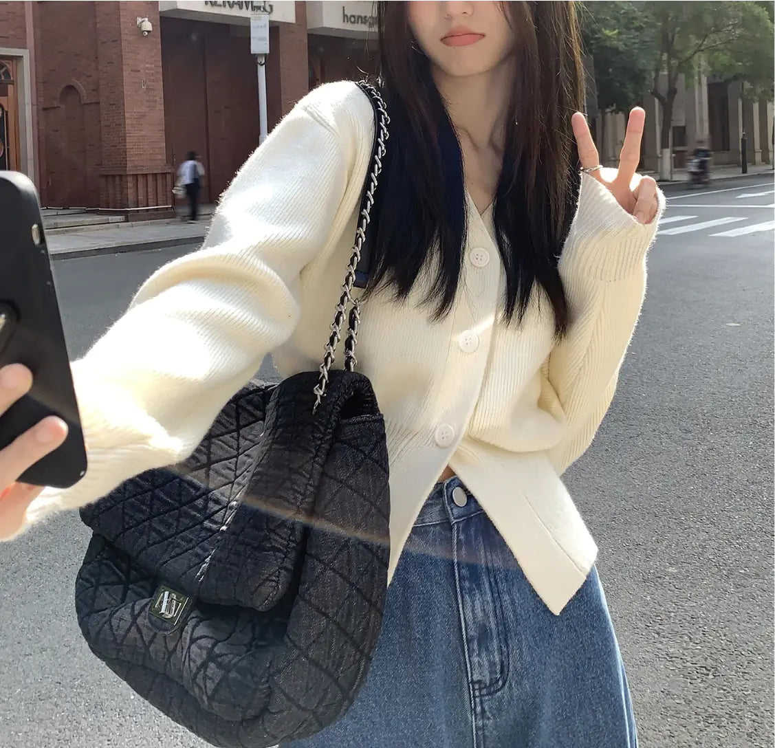 Black Sweater Cardigan Women&