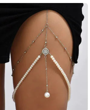 Thigh Chain with Layered Pearl Design (One Piece)