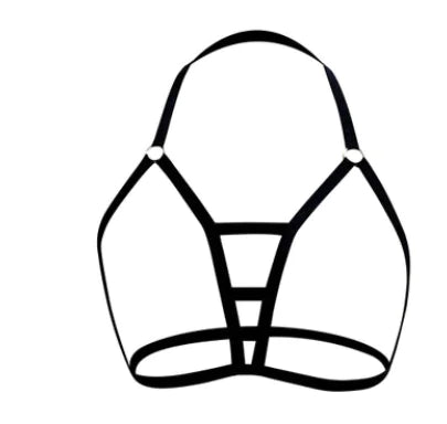 Gothic Body Harness Lingerie Outfit