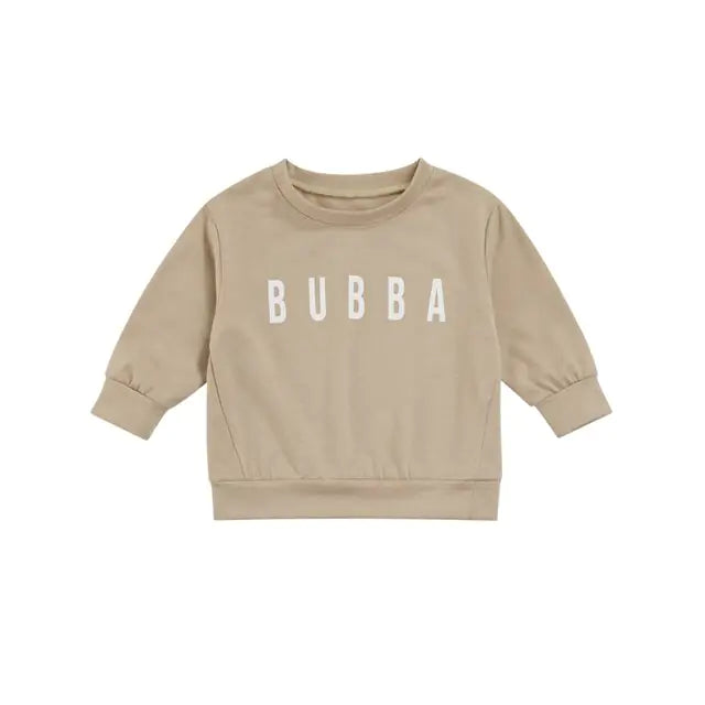 Toddler Solid Letter Print Pullover