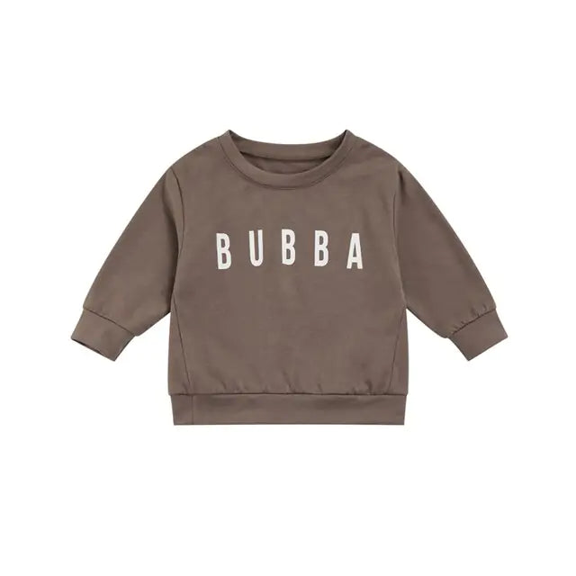 Toddler Solid Letter Print Pullover