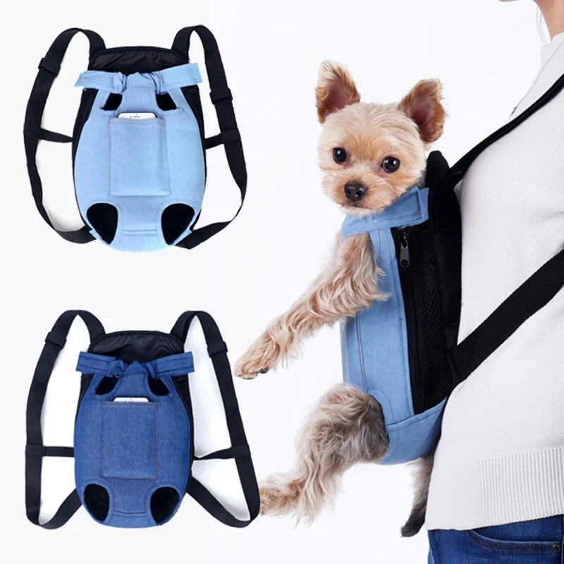 Denim Pet Dog Carrier Bag
