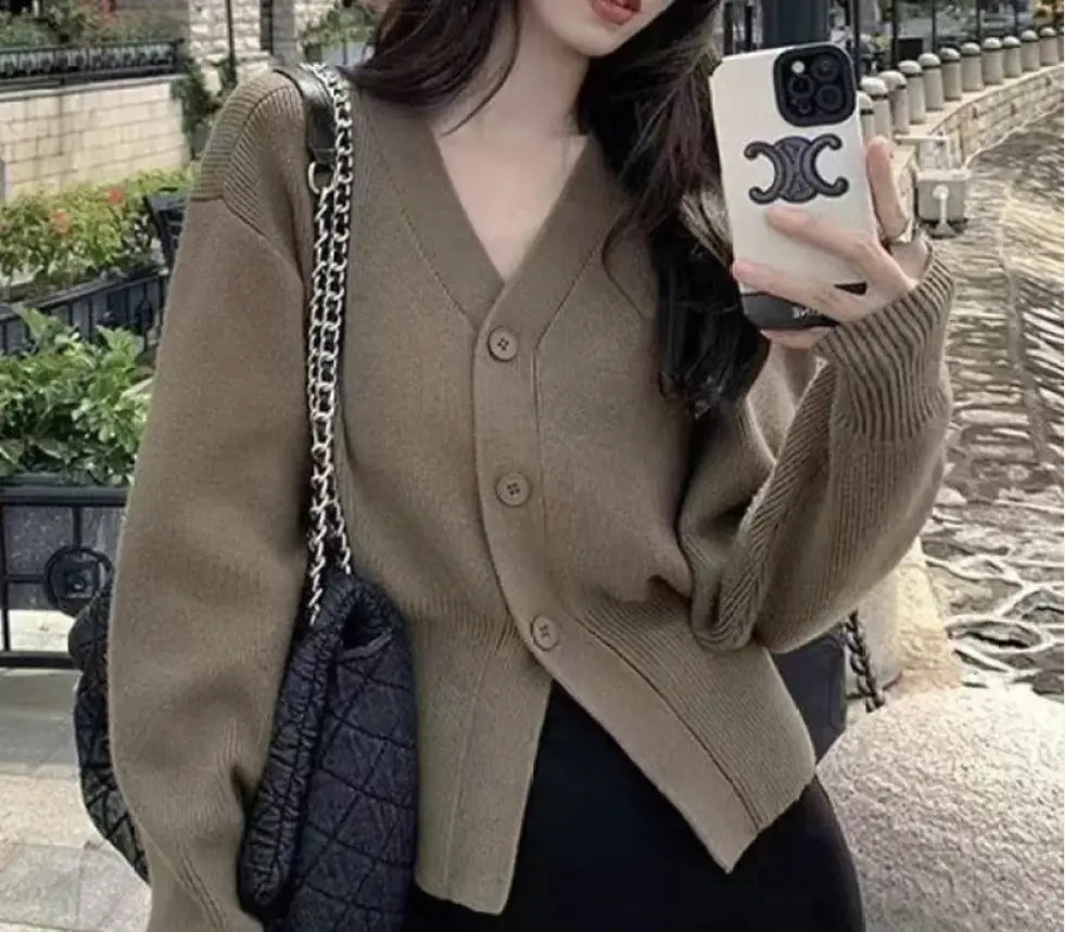 Black Sweater Cardigan Women&