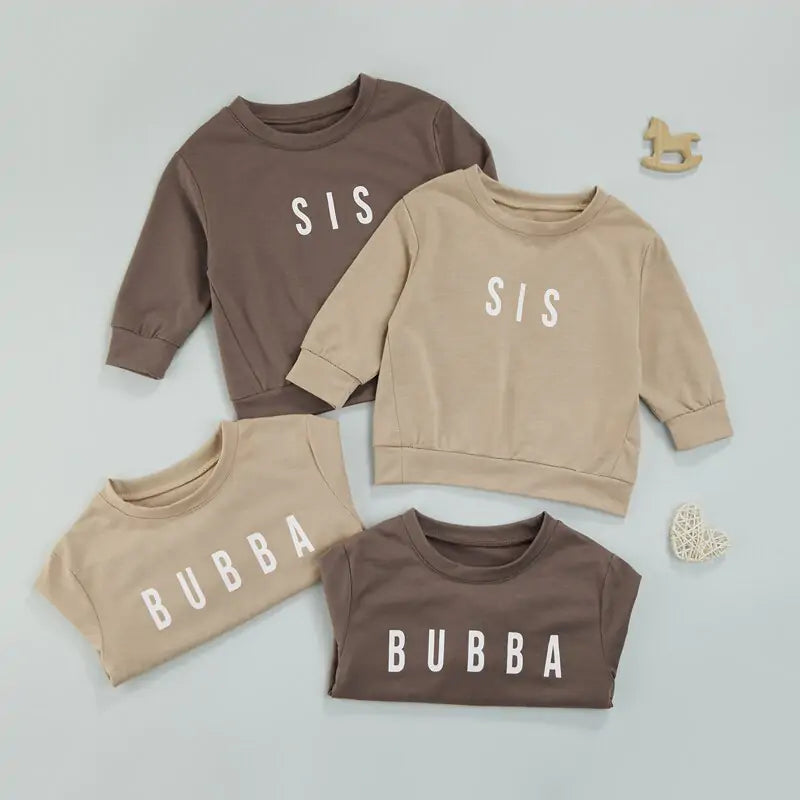 Toddler Solid Letter Print Pullover