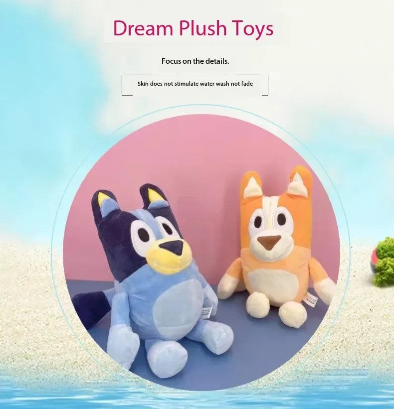 28cm 17cm Bluey Family Plush Toys Cute Simulation Pet Dog Patrol Bingo Sister Kawai Plush Children&