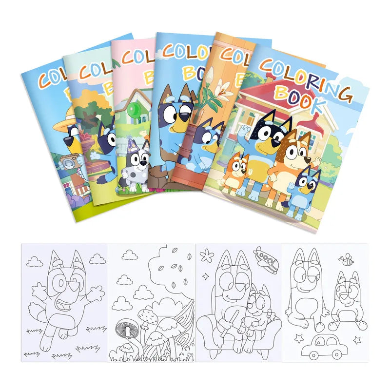 Animated Bluey Bluey Color Diy Coloring Book Party Cartoon Color Graffiti Book Painting Book Children&