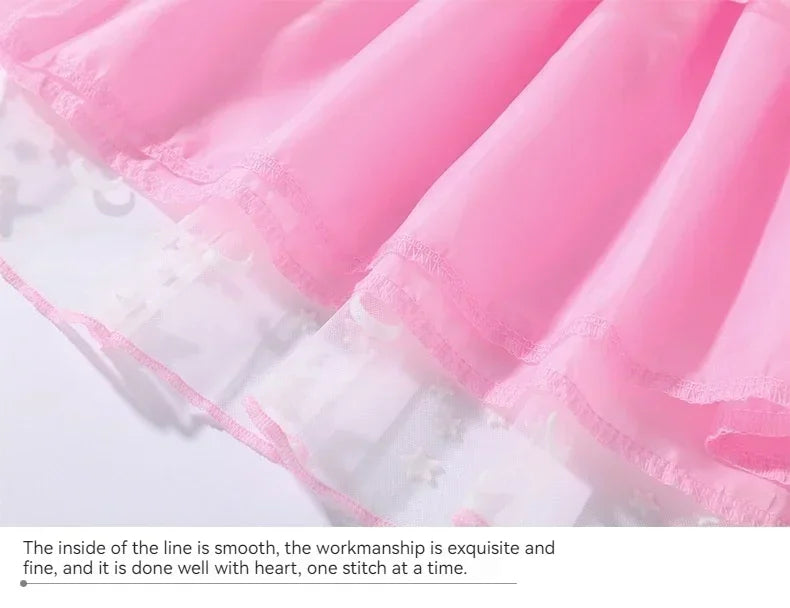 Animation Peripheral Long Sleeved Princess Dress Cute Star Long Sleeved Dress Bluey Pure Cotton Children&