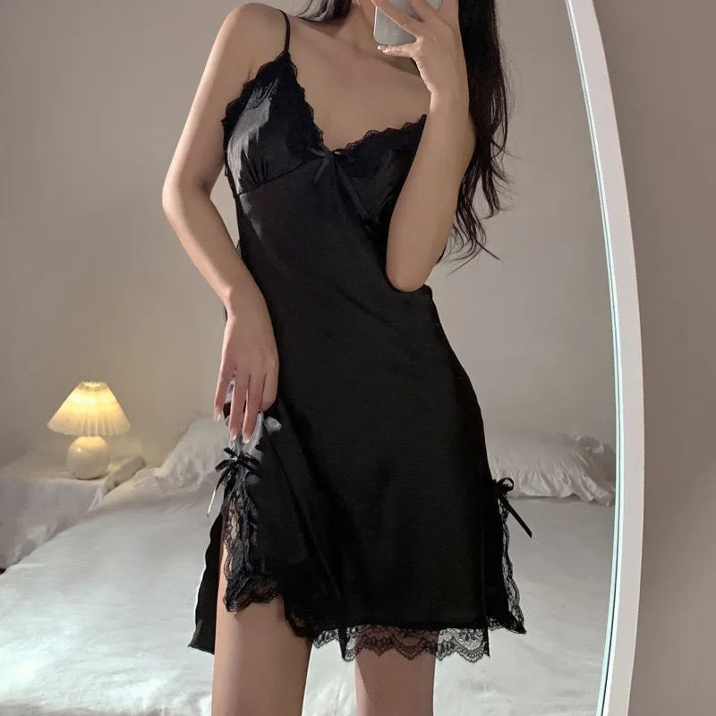 Sexy Silk Lace Nightdress