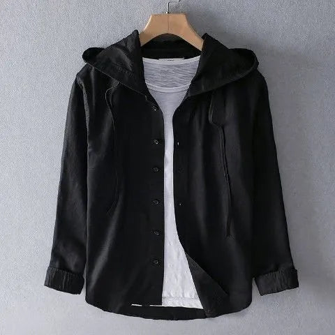 Thin Hooded Linen Long Sleeve