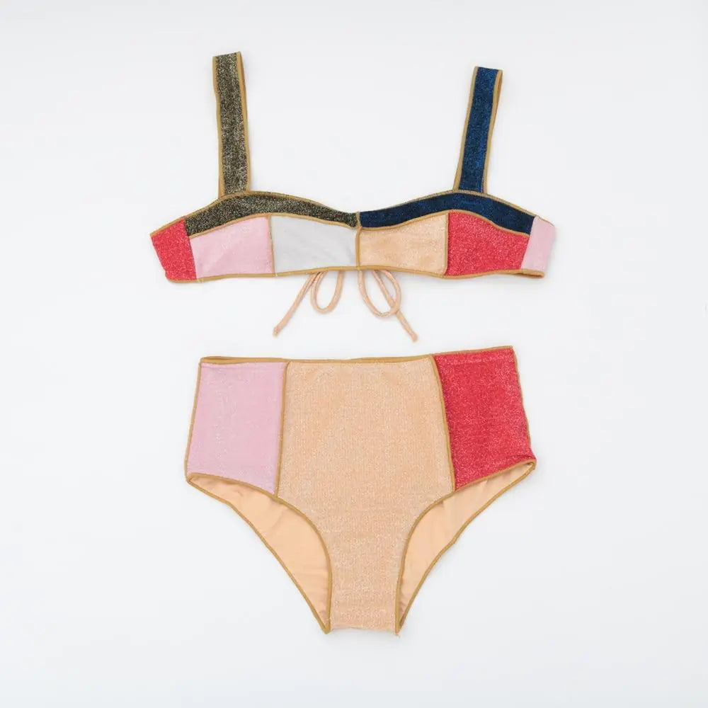 Harriet High Waist Patchwork Bikini (Private Listing U1665736)