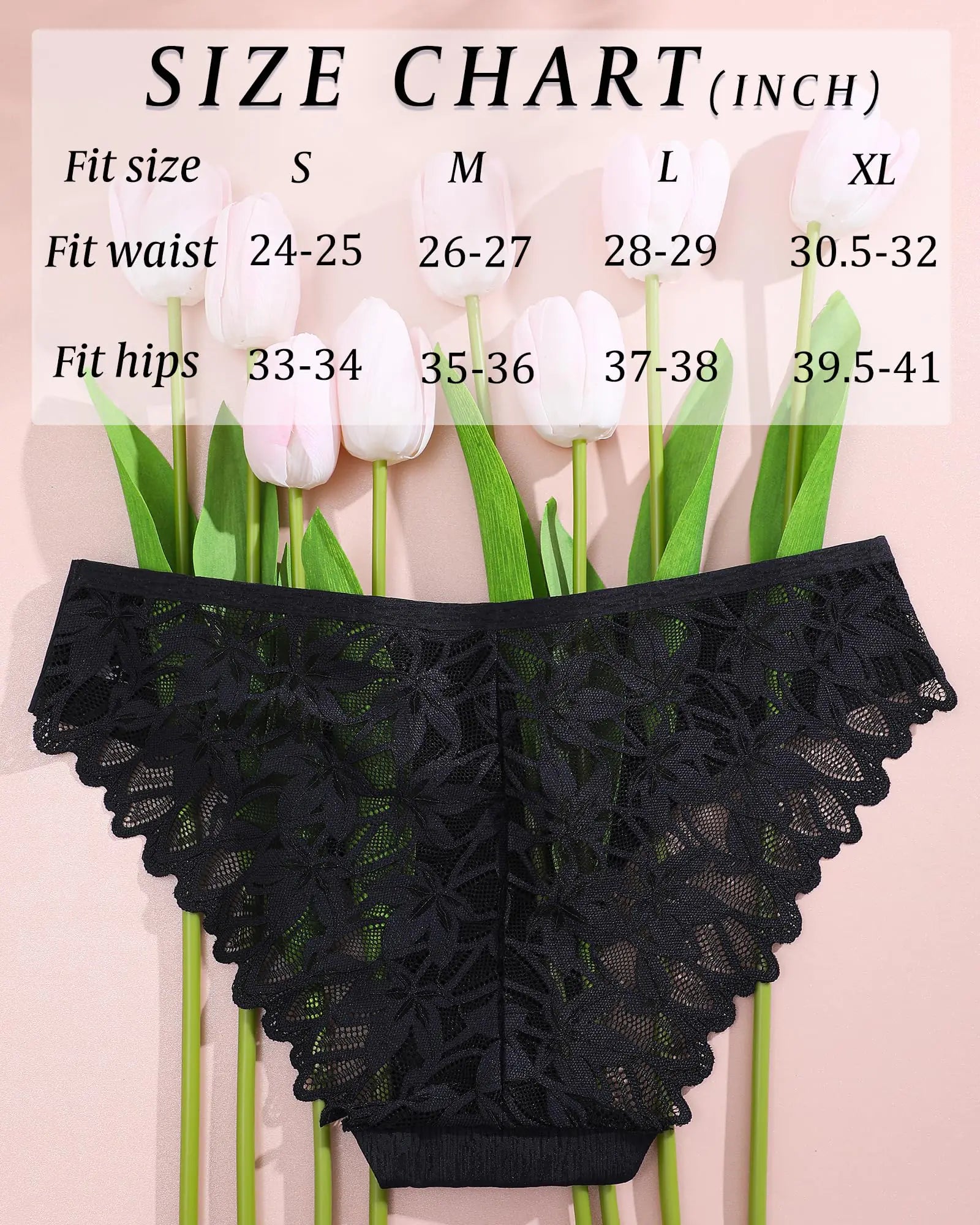 UNDER THE SEA Sexy Underwear for Women Seamless Soft Lace Hipster Ladies No Show Bikini Panties Womens Cheeky 6 Pack X-Large 6pack