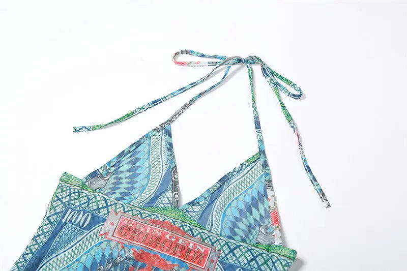 Mesh Bodysuit Skirt Set