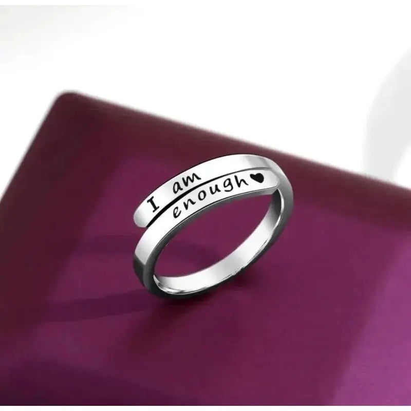 I am enough ring hotsale Awareness Ring jewelry