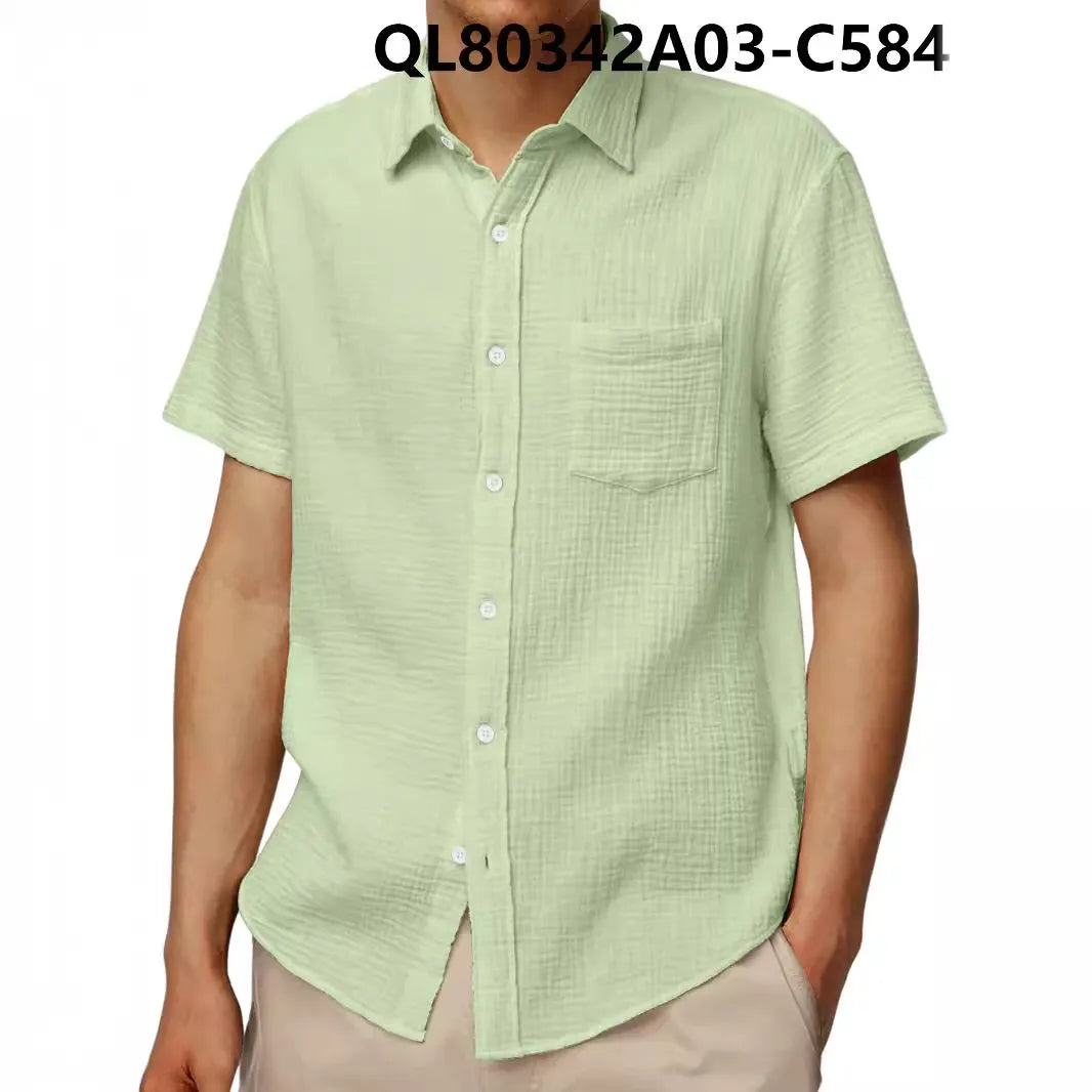 Short Sleeve Loose Lapel Shirt