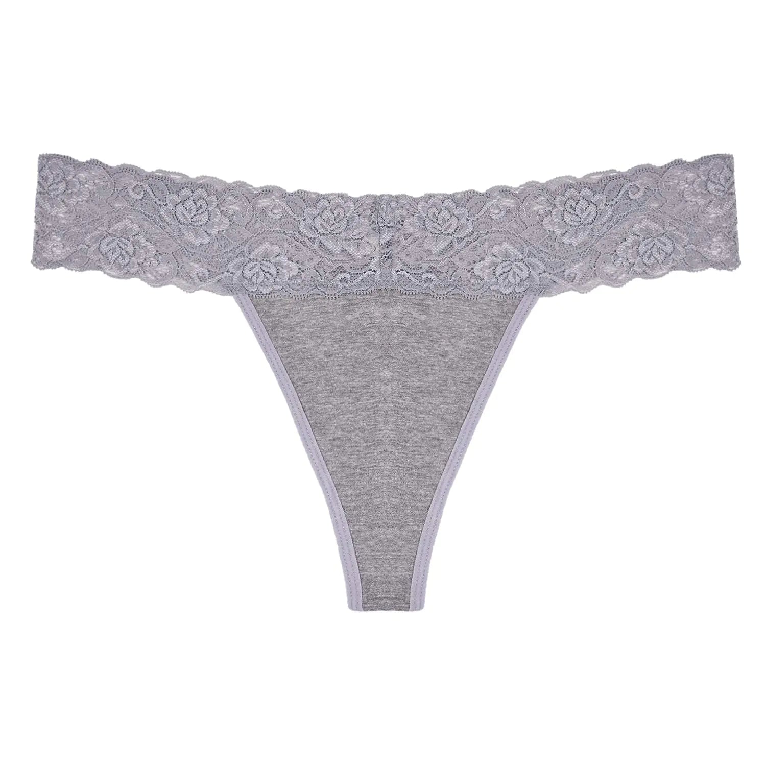 Sunm Boutique Lace Thongs for Women Thong Underwear Women Lace Panties Women Underwear Cotton Thongs for Women Pack X-Small Black+gray+blue