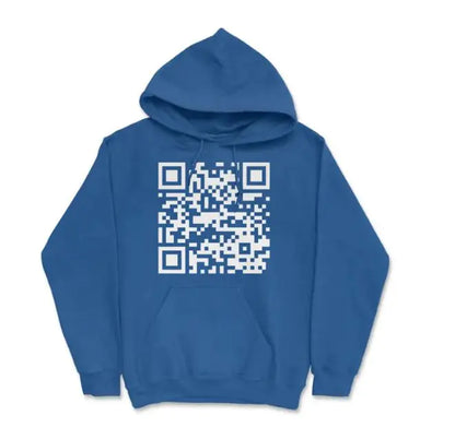 New European And American QR Code Printed Long Sleeved Hoodie