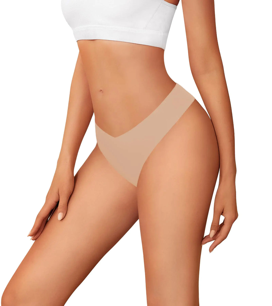 Seamless Thongs For Women No Show Ladies Thong Sexy Panties Underwear 6 Pack Breathable Comfortable Thongs X-Large Multicolored-a1-6packs