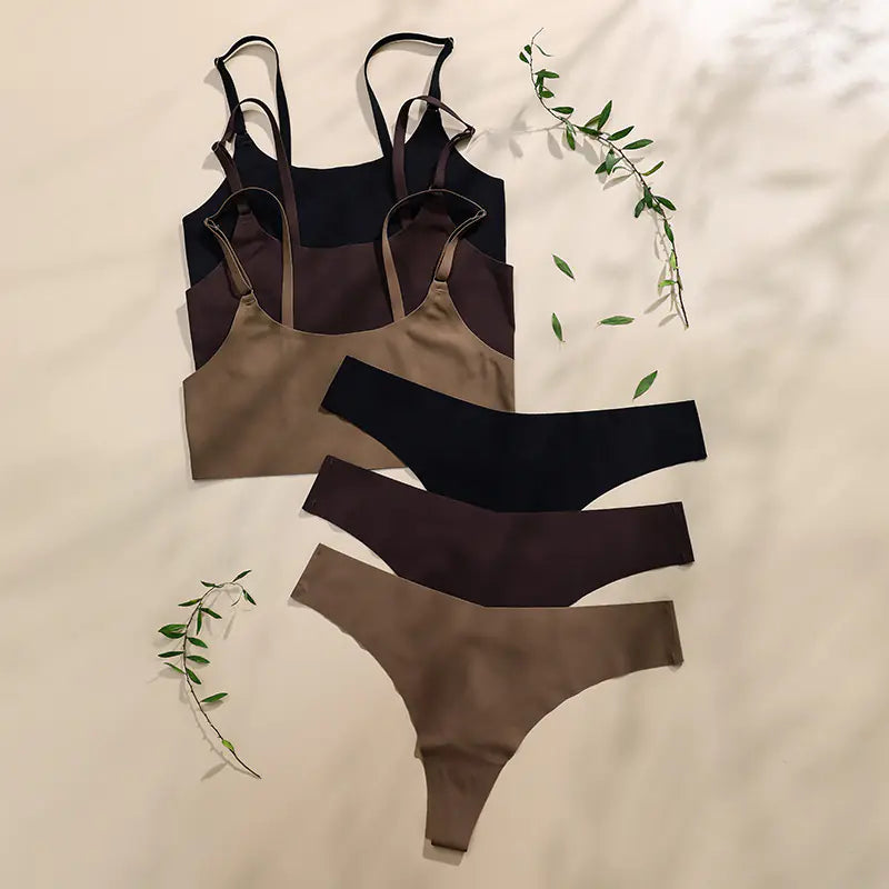 Seamless Bra and Camisole Set for Women, Breathable