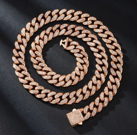 13mm Iced Cuban Link Set