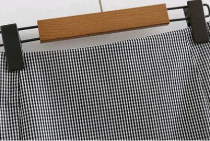 Vintage Houndstooth High-Waisted Bodycon Skirt