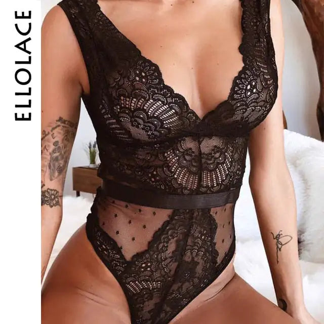 See-through Underwear &amp; Bra Thong Set