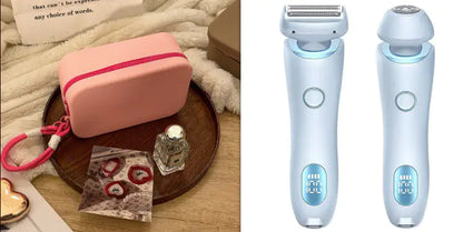 “2-in-1 USB Rechargeable Hair Remover &amp; Epilator – Smooth Shave for Face, Body, and Bikini”