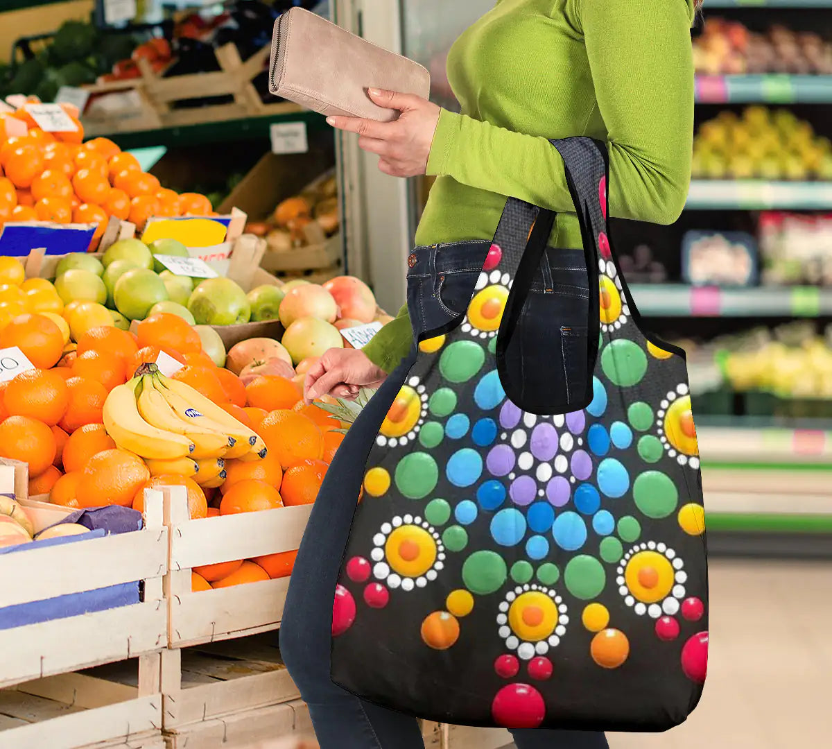 3 Mandala Grocery Bags