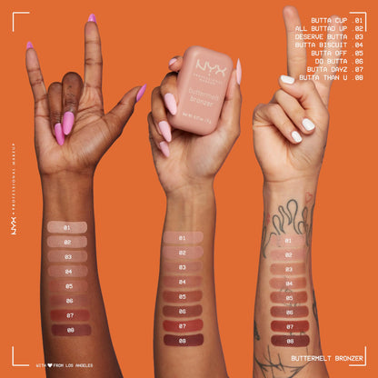 NYX PROFESSIONAL MAKEUP Matte Buttermelt Bronzer, Longwear Face Makeup with Up to 12 Hours of Wear, Vegan Formula - Deserve Butta 03 - Deserve Butta 0.17 Ounce (Pack of 1)