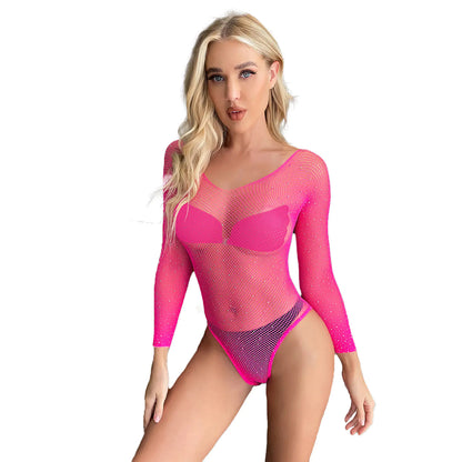 Sexy Rhinestone Bikini Fishnet Lingerie for Women