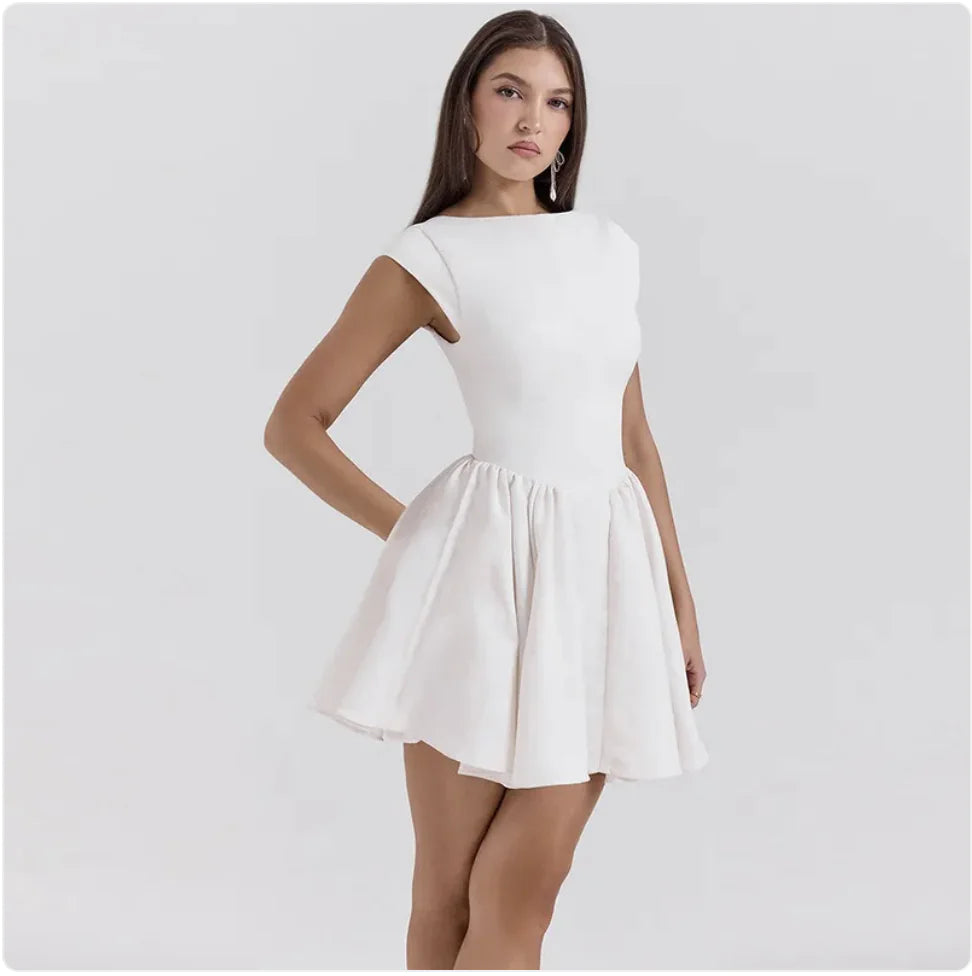 Women's Lace-Up Backless Waist-Tie Dress