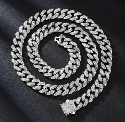 13mm Iced Cuban Link Set