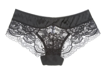 Lace Sheer Bra and Garter Belt Set for Women (3 Pieces)