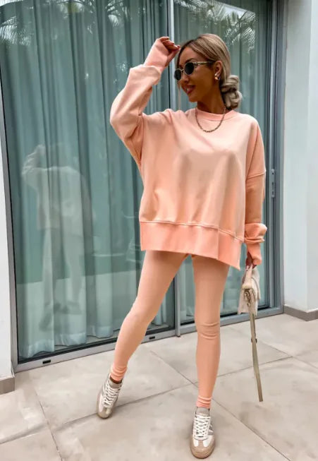 Casual Split Sweater Set