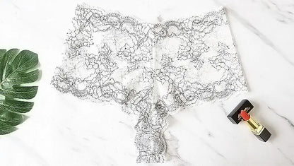 Plus Size Sheer Lingerie Set with Bra and Panties