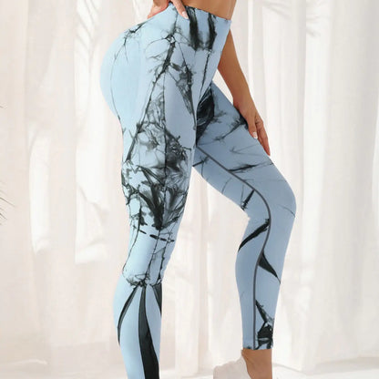Tie-dye Leggings Spandex Yoga Pants Women&