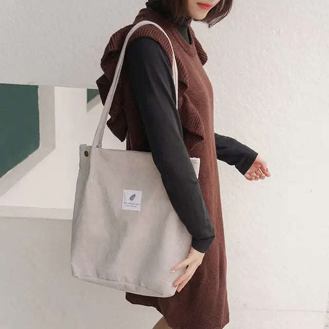 Women Corduroy Canvas Shoulder Bags