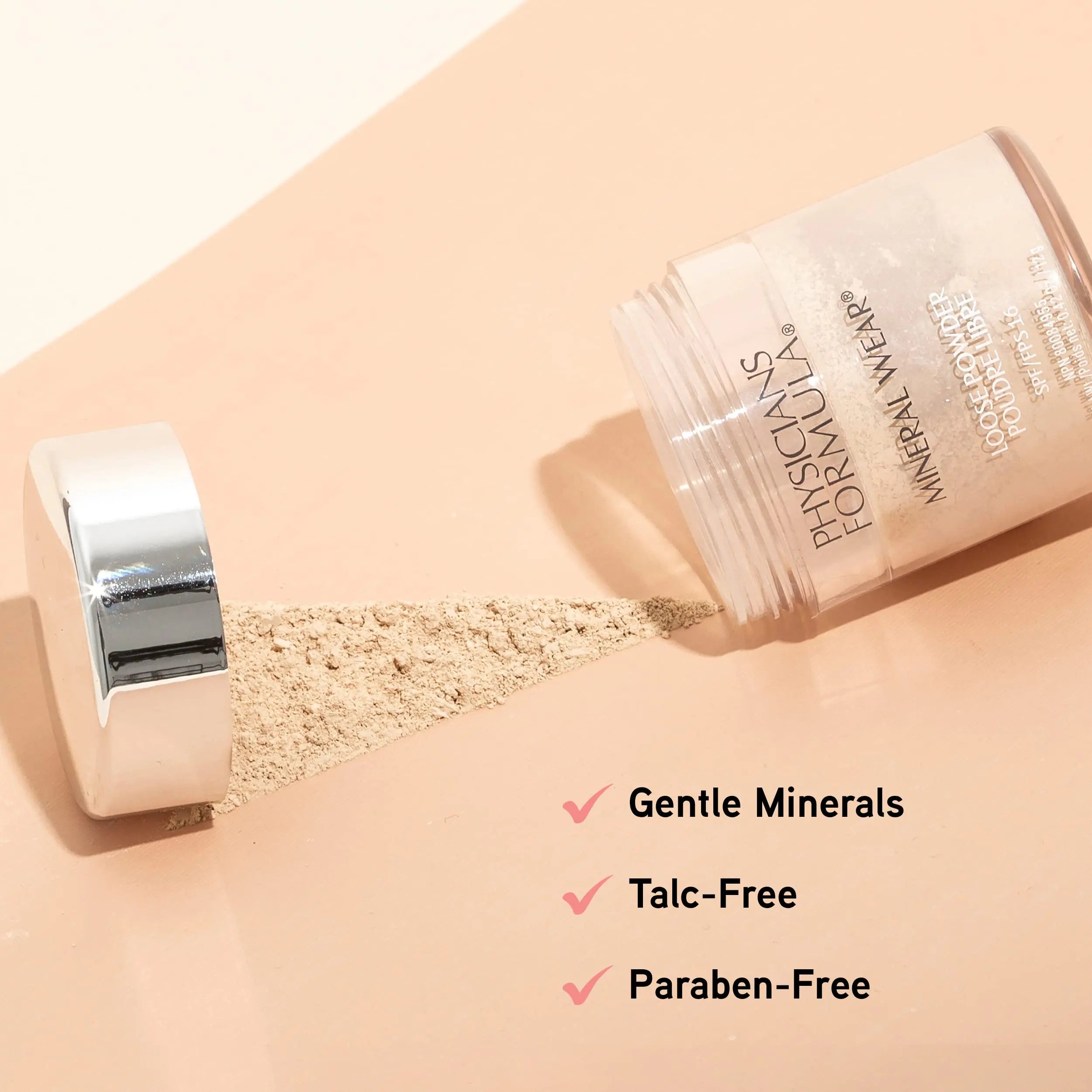Physicians Formula Mineral Wear Talc-Free Loose Powder Medium Beige, Dermatologist Tested, Clinicially Tested 3- Medium Beige