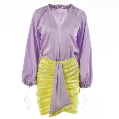 Sexy Deep V-neck Satin