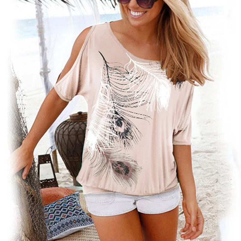 Women's Feather Print T-shirt