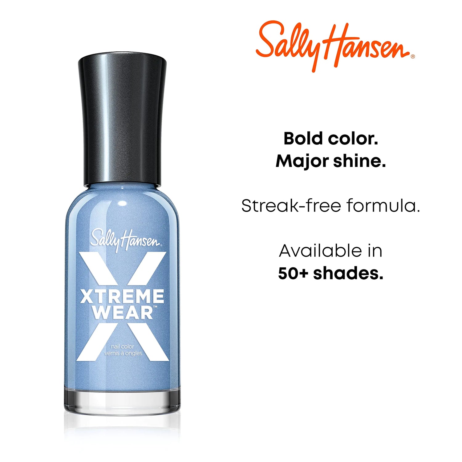 Sally Hansen Xtreme Wear Nail Polish, Streak-Free, Shiny Finish, Long-Lasting Nail Color, Lacey Lilac, 0.12 fl oz 0.12 Fl Oz (Pack of 1)