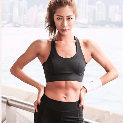 White Strap Push Up Sports Bra: Women&