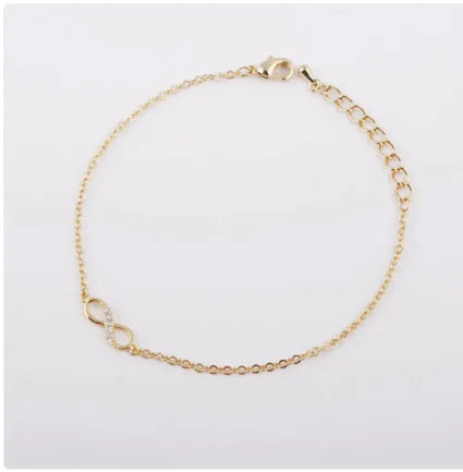 Eight point diamond collar clavicle chain bracelet