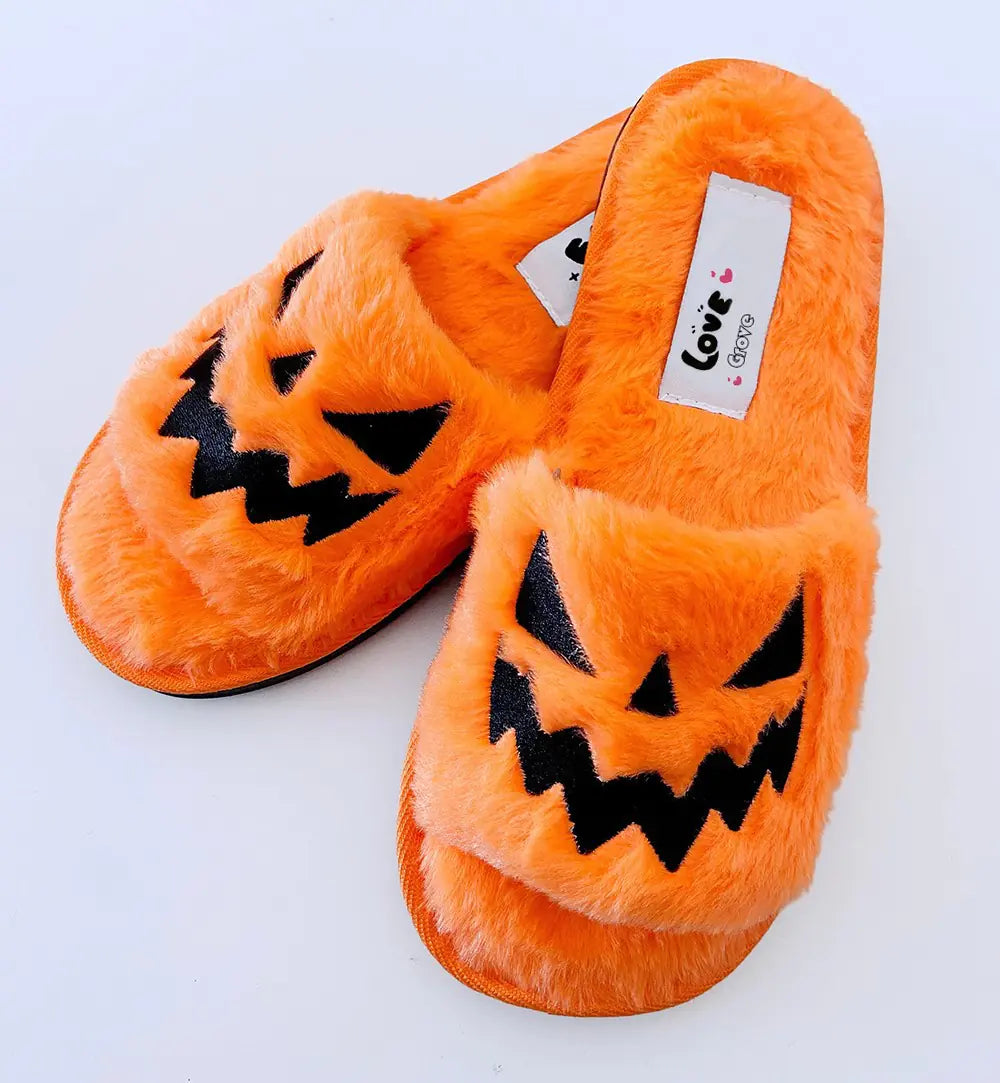 Kawaii Halloween Plush Slippers for Women Cosplay