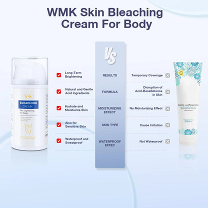 WMK Skin Lightening Cream for Intimate Areas – Vitamin C Dark Spot Remover for Underarms, Knees, Elbows &amp; Bikini Line