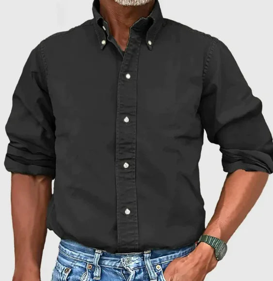 Long Sleeve Lapel Men's Shirt