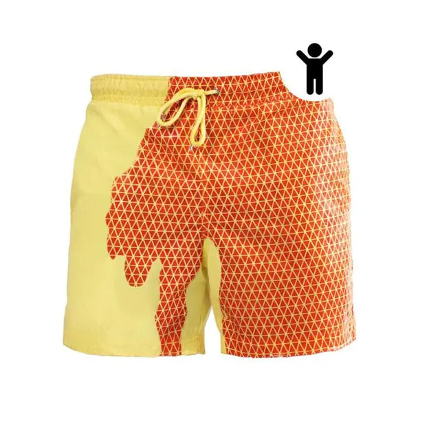 Water Change Color Beach Shorts Swim Trunks