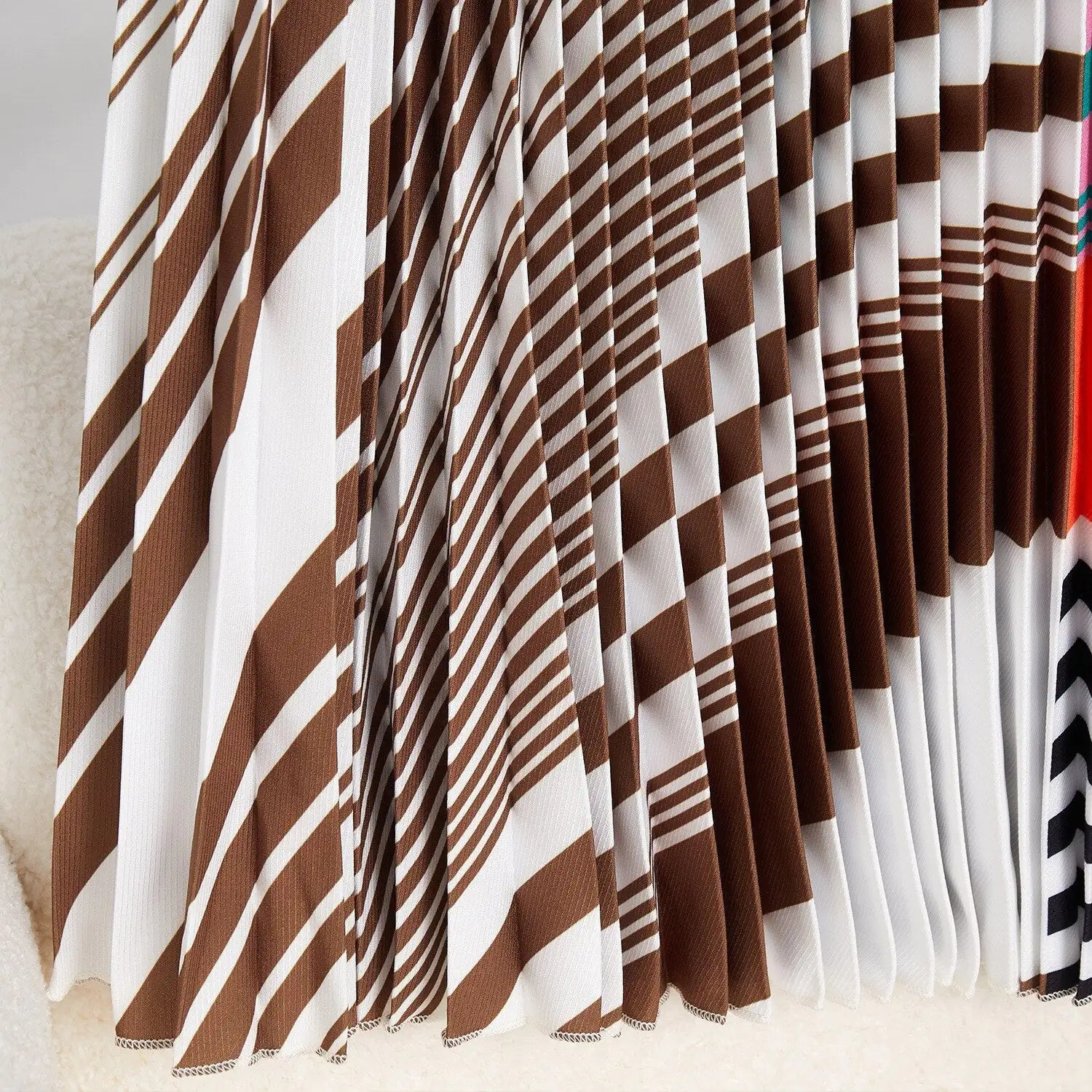 Mixed Print Pleated Set