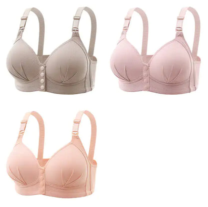 Large Size Front Button Underwear Nursing Without Steel Ring Push Up